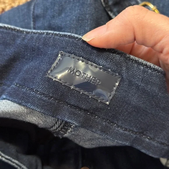 MOTHER The Cinch Roller Sneak French Electro Jeans Anthropologie - Picture 8 of 14